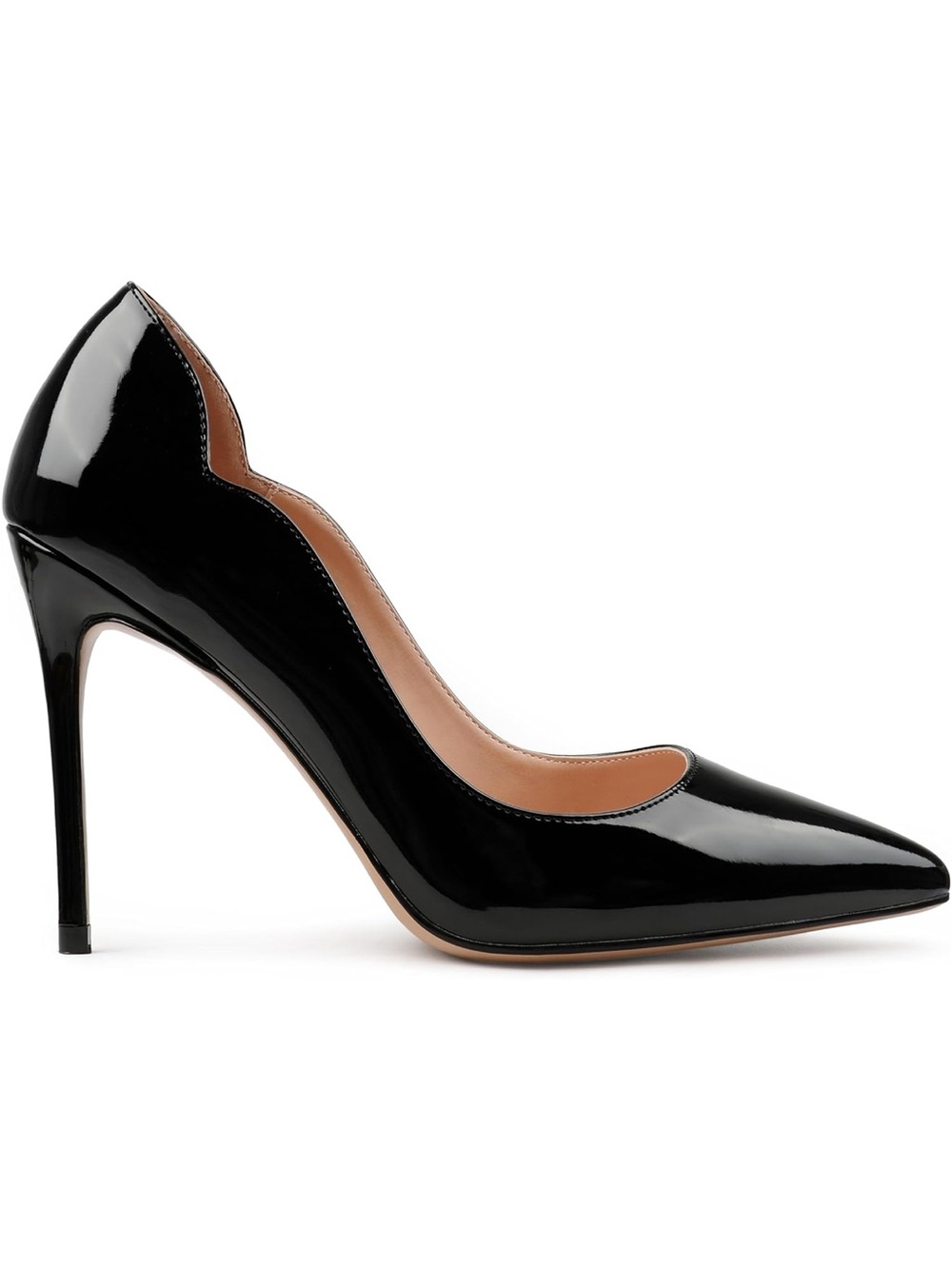 Coleter Classic Black Patent Pointed-Toe Stiletto Pumps
